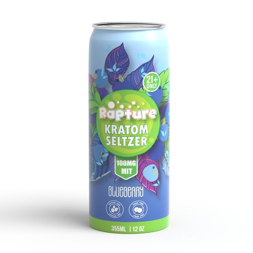 Buy Rapture 100mg Blueberry Kratom Seltzer online - 100mg MIT kratom seltzer 12oz can