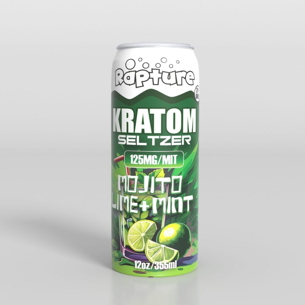 Buy Rapture 125mg Mojito Lime Mint Kratom Seltzer online - 125mg MIT kratom seltzer 12oz can