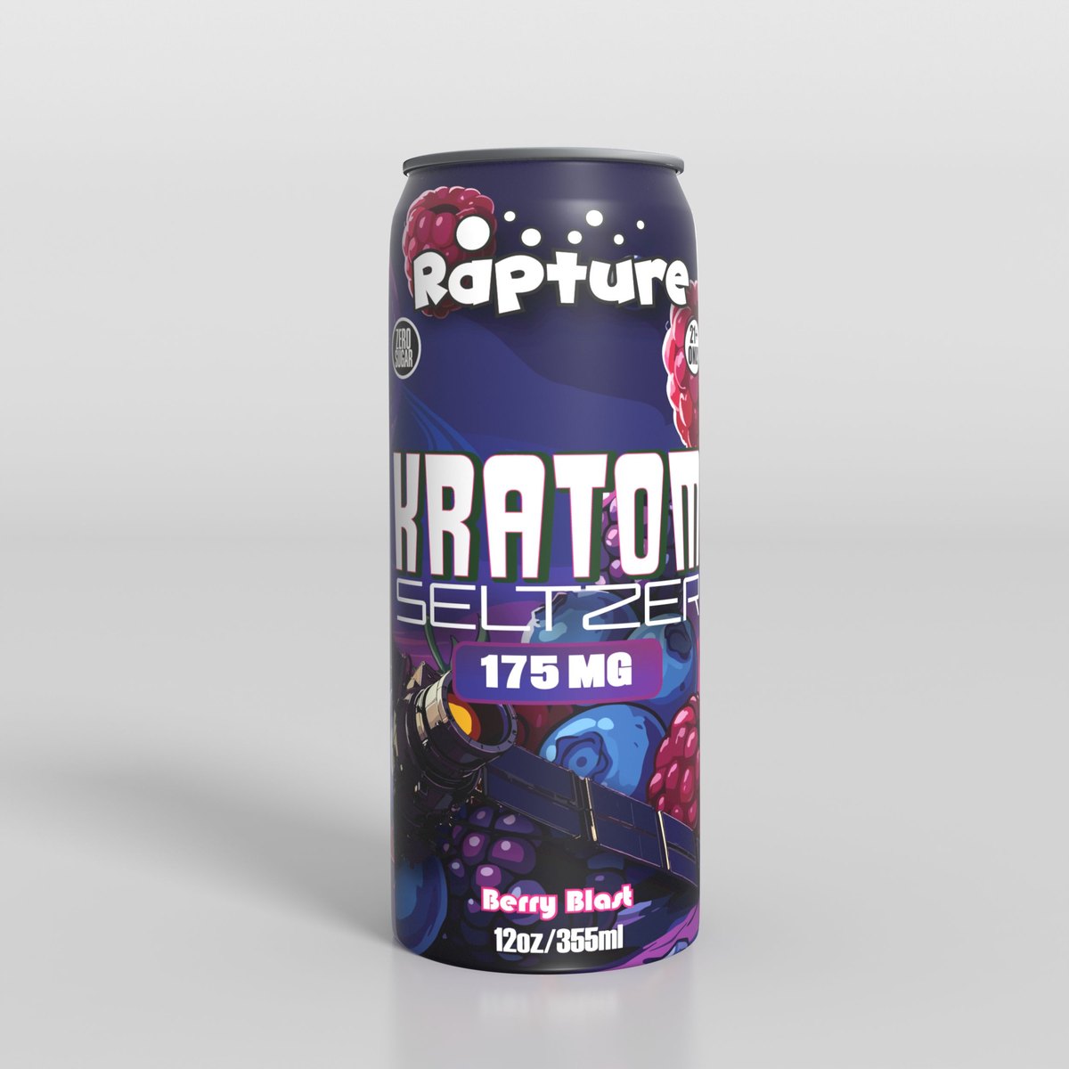 Buy Rapture 175mg Berry Blast Kratom Seltzer online - 175mg MIT kratom seltzer 12oz can