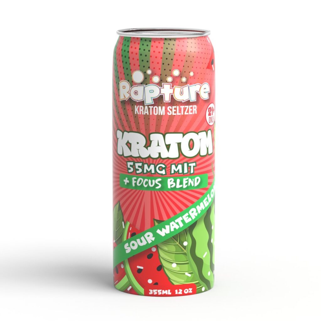 Buy Rapture 55mg Watermelon Kratom Seltzer online - 55mg MIT kratom seltzer 12oz can
