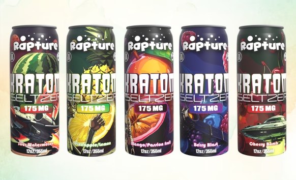 Buy 175mg MIT kratom seltzers online — Rapture 12oz cans